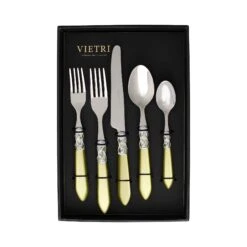 Aladdin Brilliant Chartreuse Five-Piece Place Setting – Set Of 4