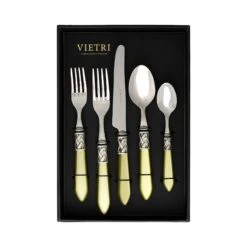 Aladdin Antique Chartreuse Five-Piece Place Setting – Set Of 4