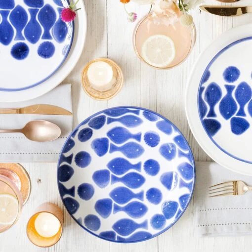 Santorini Fish Dinner Plate - Image 2